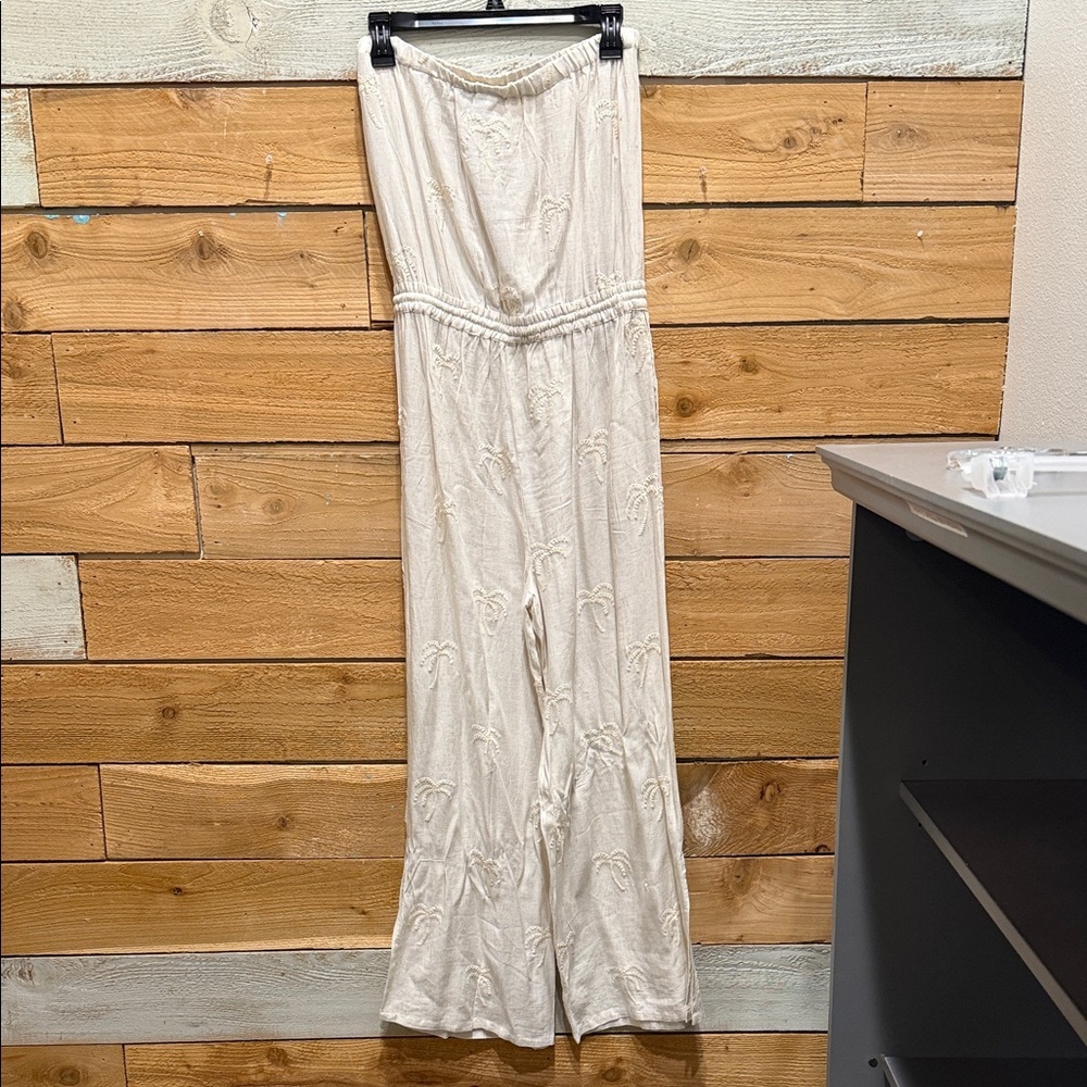 Blue Island Cream Jumpsuit
